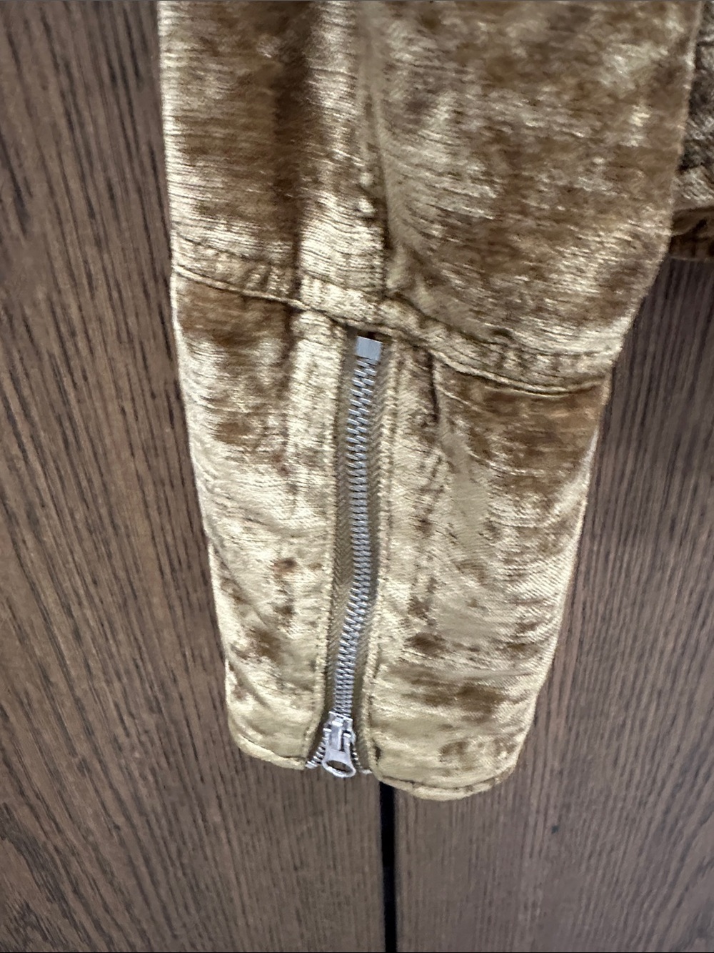 Free People Gold Velvet Moto Jacket - Picture 9 of 9